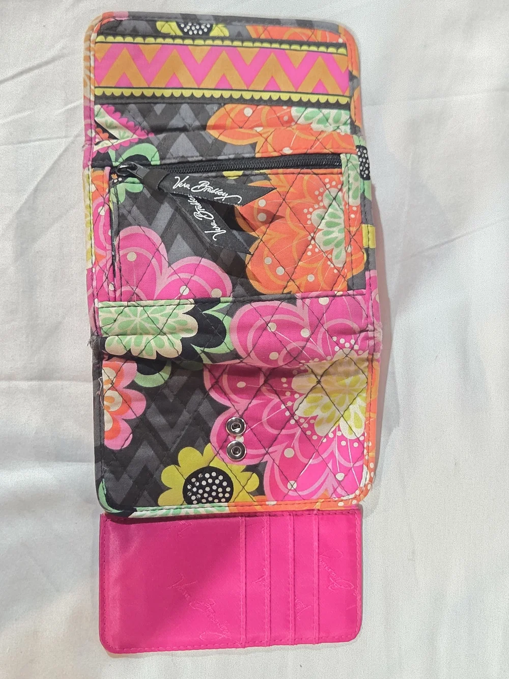 Vera Bradley Ziggy Zinnia Crossbody Bag & Matching Wallet Set - Retired - Picture 14 of 14